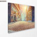 Canvas print Old town painting, side