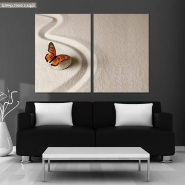 Canvas print Zen butterfly II, two panels