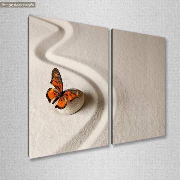 Πίνακας σε καμβά Zen butterfly II, δίπτυχος 2