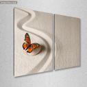 Canvas print Zen butterfly II, two panels, side