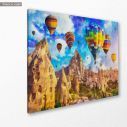 Canvas print, Balloons over Cappadocia, impasto, side
