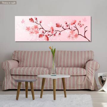 Canvas print Blossomed spring II, panoramic