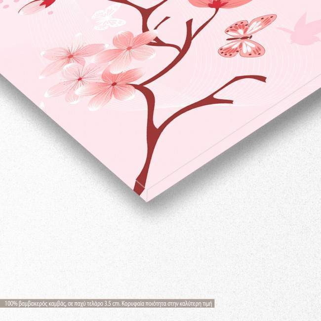 Canvas print Blossomed spring II, panoramic, detail