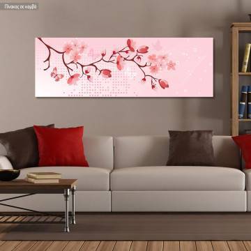 Canvas print Blossomed spring I, panoramic