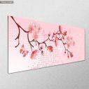 Canvas print Blossomed spring I, panoramic, side