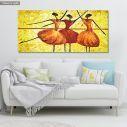 Canvas print African dancing, panoramic