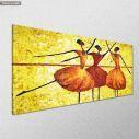 Canvas print African dancing, panoramic, side