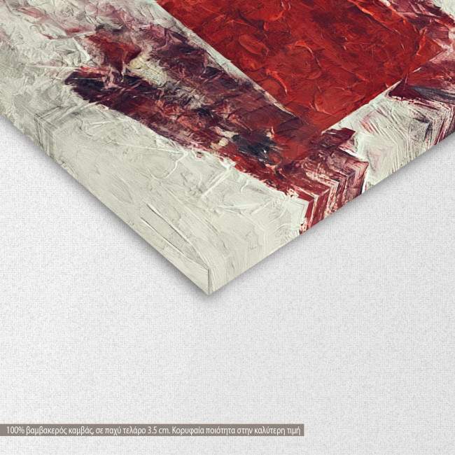 Πίνακας σε καμβά Abstract Red, λεπτομέρεια