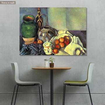 Πίνακας ζωγραφικής Still life with apples, Cezanne P, αντίγραφο σε καμβά