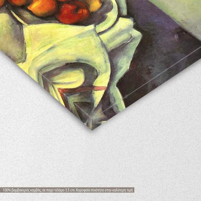 Πίνακας ζωγραφικής Still life with apples, Cezanne P, αντίγραφο σε καμβά, λεπτομέρεια