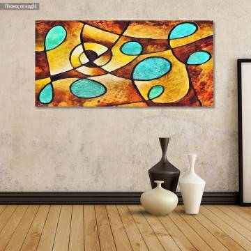 Canvas print Curved line abstract, panoramic