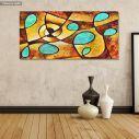 Canvas print Curved line abstract, panoramic