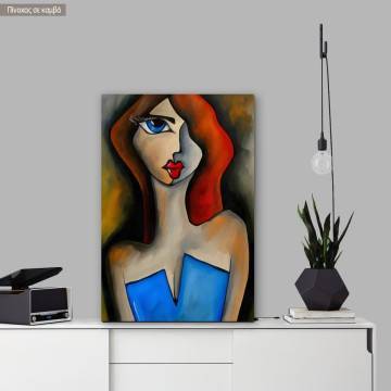 Canvas print Blue eyed woman