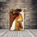Canvas print Girl with a basket of fruit, Leighton F.