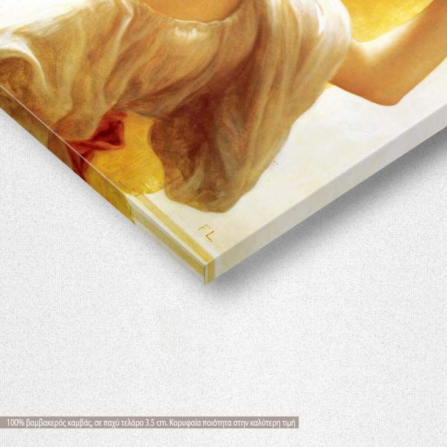 Canvas print Girl with a basket of fruit, Leighton F, detail