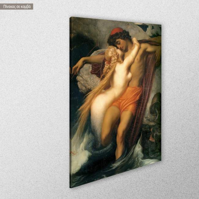 Canvas print The fisherman and the syren, Leighton Frederic, side