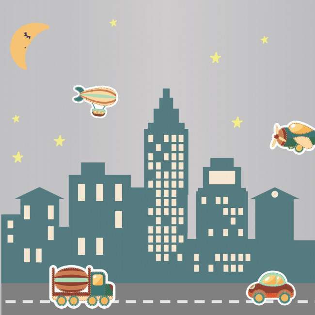 Kids wall stickers City
