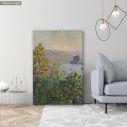 Canvas print Flower beds at Vetheuil, Monet C.
