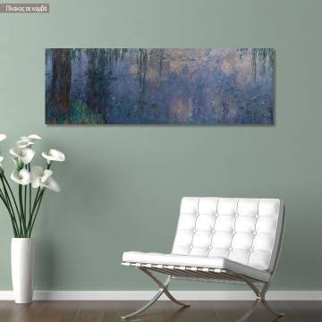 Πίνακας ζωγραφικής Morning with willows (detail), Monet C, αντίγραφο σε καμβά
