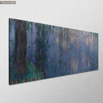 Canvas print Morning with willows (detail) Monet C reproduction Framed canvas View 1 2