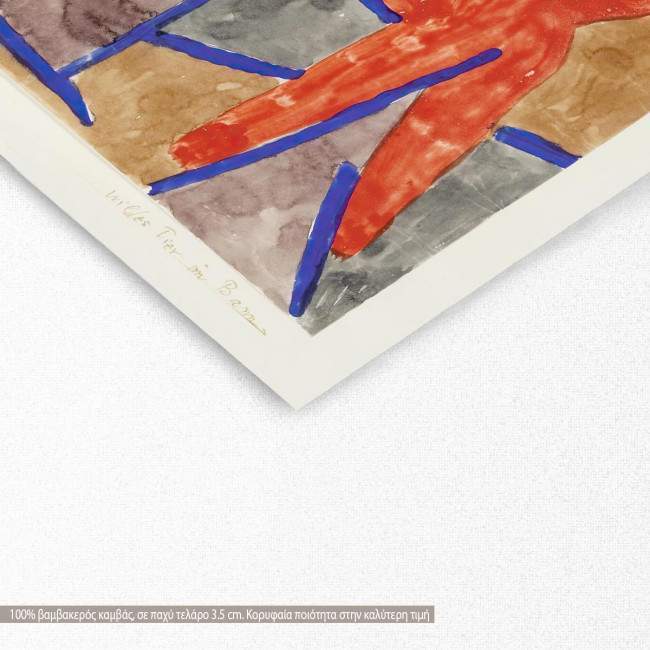 Canvas print Cat and bird, Klee P, detail