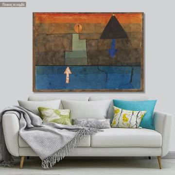 Πίνακας ζωγραφικής  Contrasts in the evening, Klee P, αντίγραφο σε καμβά