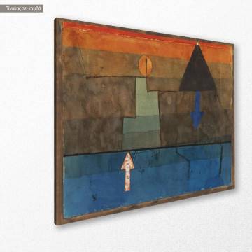 Πίνακας ζωγραφικής  Contrasts in the evening Klee P. Καμβάς τελαρωμένος Όψη 1 2