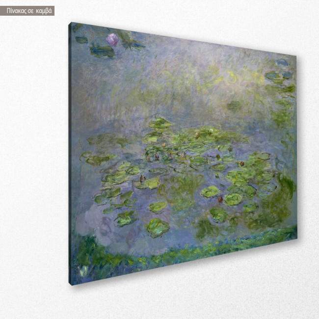 Canvas print Nympheas waterlilies, Monet C, side