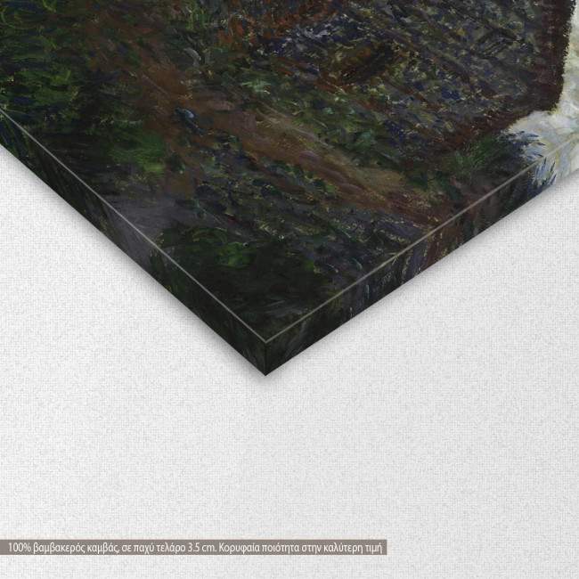 Πίνακας ζωγραφικής House of the customs officer, Monet C, αντίγραφο σε καμβά, λεπτομέρεια