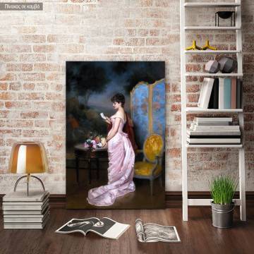 Canvas print The love letter, Toulmouche A.