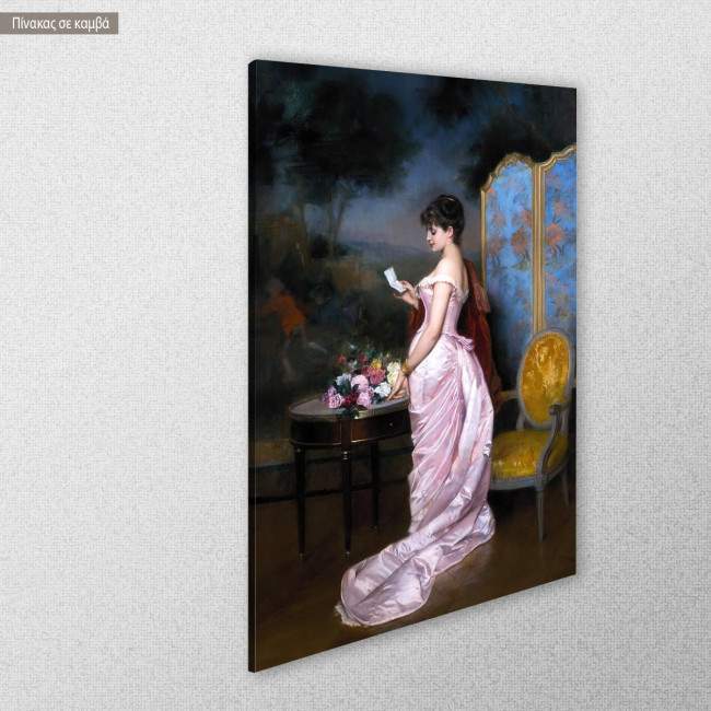 Canvas print The love letter, Toulmouche A.