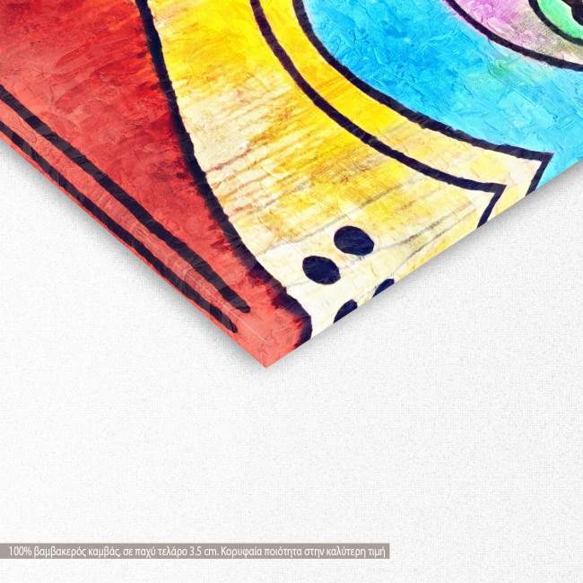 Πίνακας σε καμβά Abstract face, λεπτομέρεια