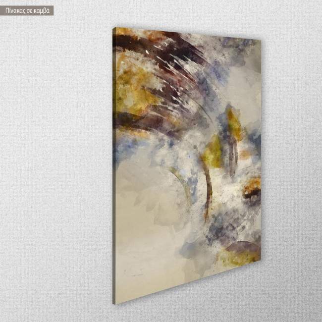 Canvas print Curves watercolor, side