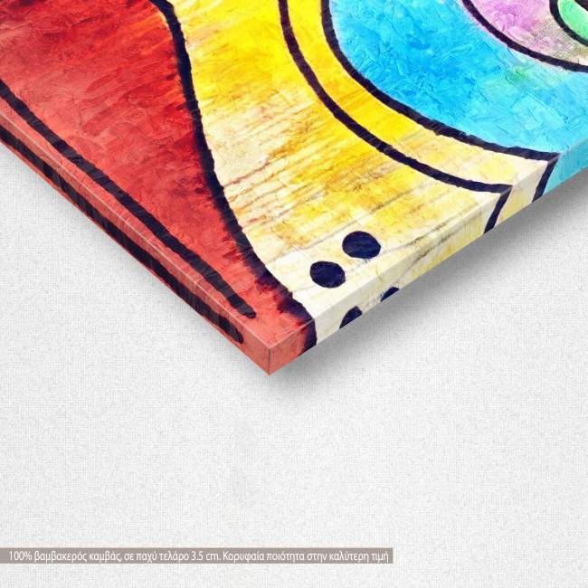 Πίνακας σε καμβά Abstract face, λεπτομέρεια