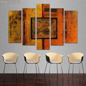 Canvas print Squared five panels