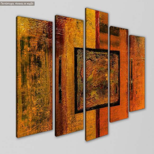 Canvas print Squared five panels, side