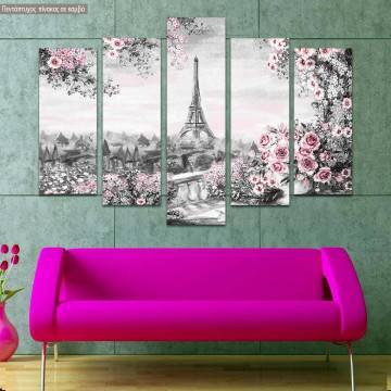 Canvas print Summer in Paris panels