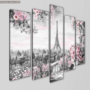 Canvas print Summer in Paris panels 2
