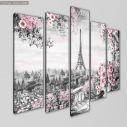 Canvas print Summer in Paris panels, side