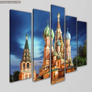 Canvas print Moscow's cathedral five panels 2