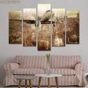 Canvas print Vintage flight five panels