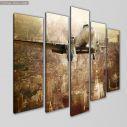 Canvas print Vintage flight five panels, side