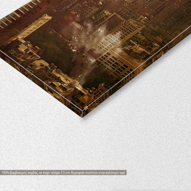 Canvas print Vintage flight five panels, detail