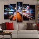 Canvas print Modern city motion five panels