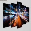 Canvas print Modern city motion five panels, side