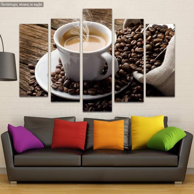 Canvas print Espresso coffee five panels