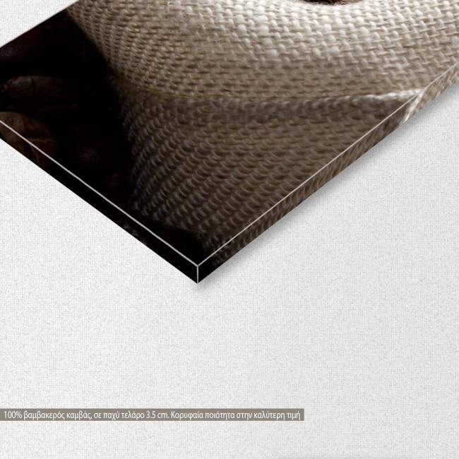 Canvas print Espresso coffee five panels, detail