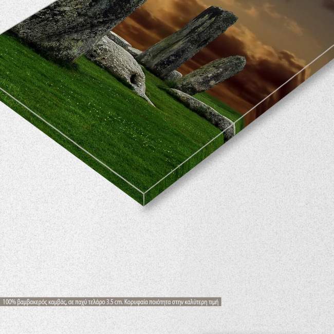 Canvas print Stonehenge five panels, detail
