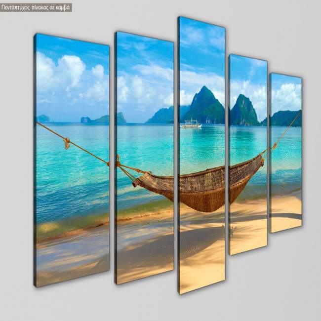 Canvas print A cool summer five panels, side