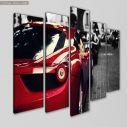 Canvas print Red beauty five panels, side